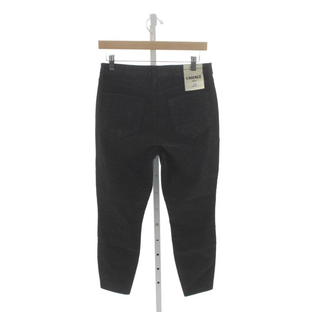 L'Agence Womens Black Checked Cotton Skinny Jeans Size 29 - Picture 3 of 6